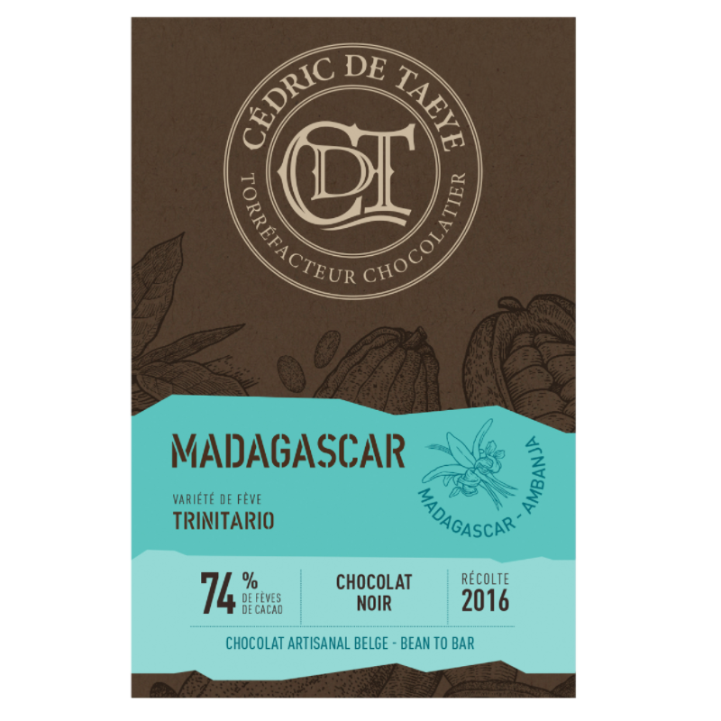 Cedric De Taeye Chocolat Noir 74% Madagascar