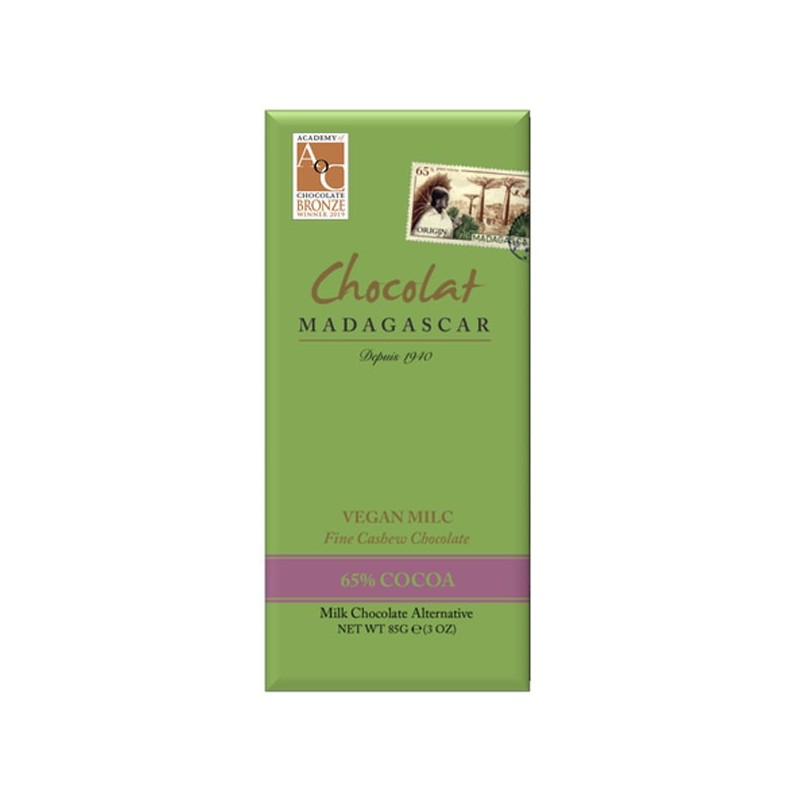 Chocolaterie Robert Madagascar 65% Vegan Lait de cajou