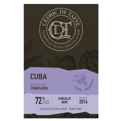 Cédric de Taeye chocolat au lait Cuba 60%