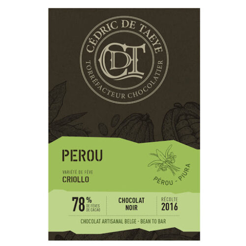 Cédric de Taeye chocolat au lait Pérou 52%