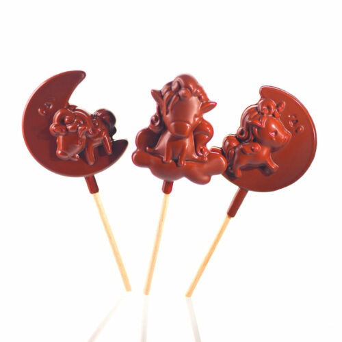 Sucette bébé licorne en chocolat