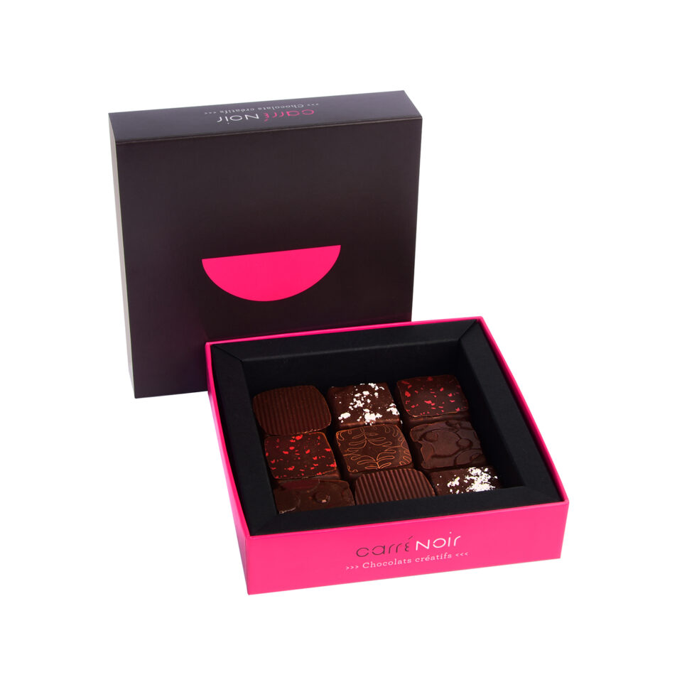 Coffret de 9 pralines chocolat
