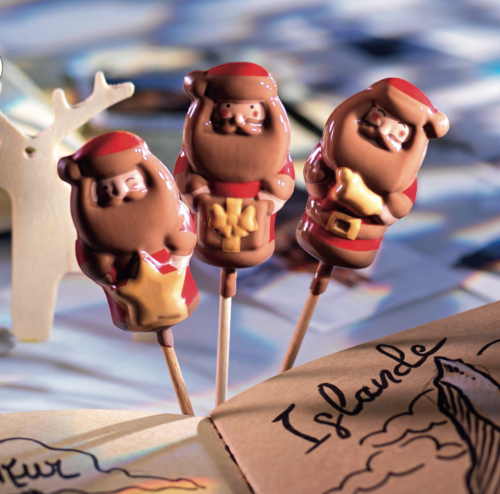 sucette père noël chocolat