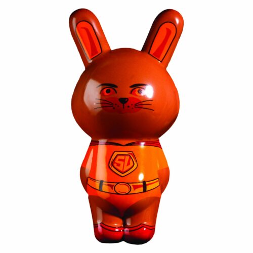 Super Lapin en chocolat Carré Noir