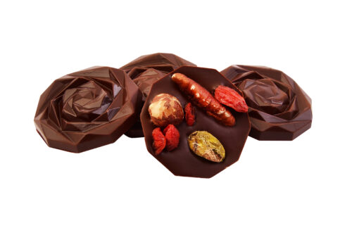 Flower Power le mendiante en chocolat revisité par Carré Noir