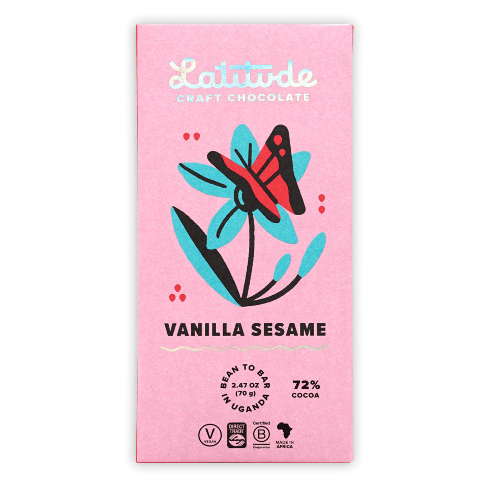lattitude craf chocolate noir vanille sésame 72pc ouganda