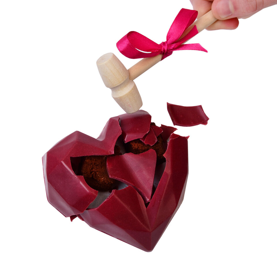 Break my heart coeur en chocolat à casser