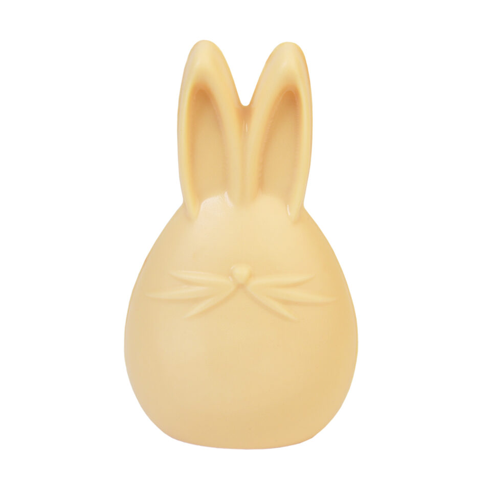 Lapin moustache blanc en chocolat