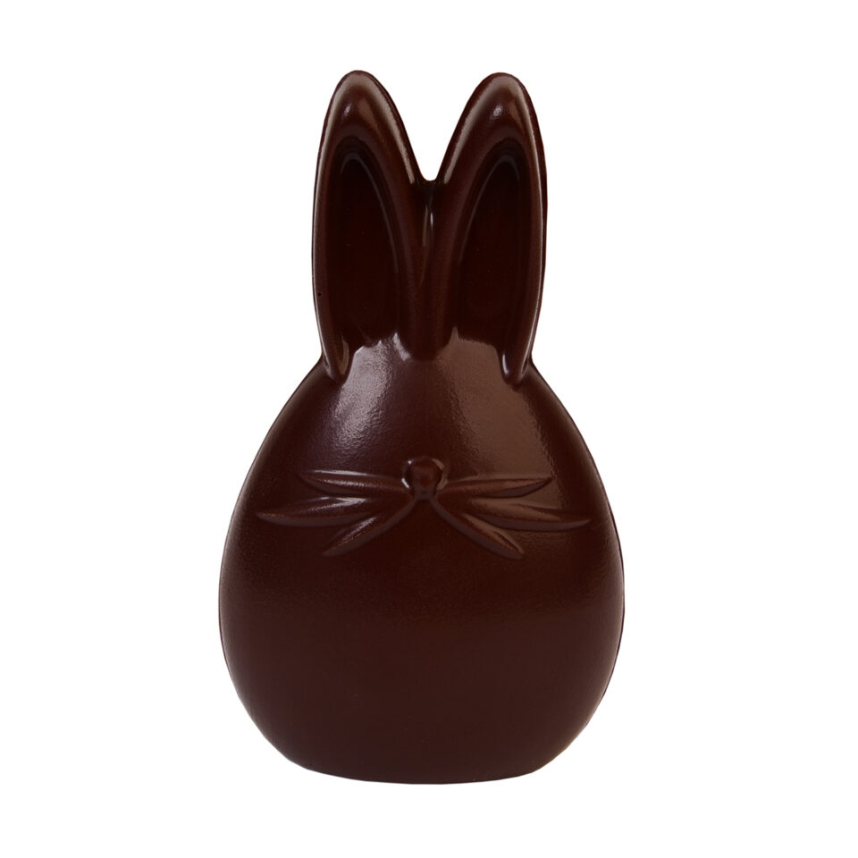 Lapin moustache en chocolat noir