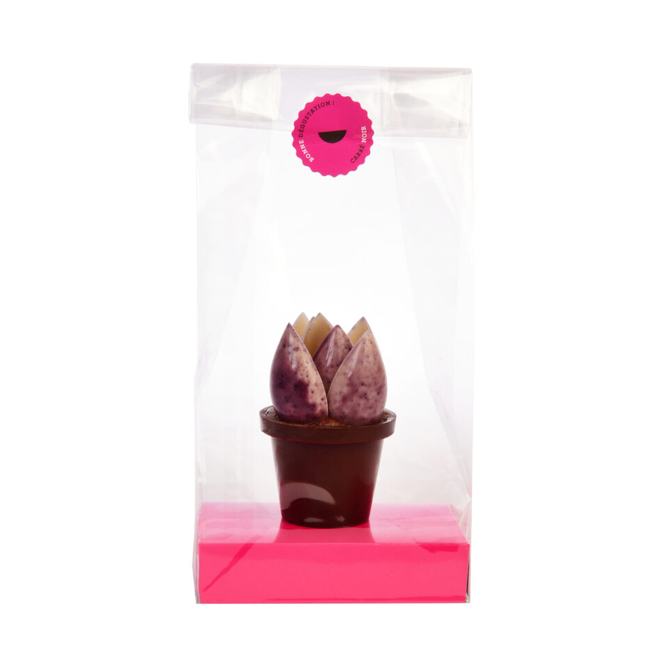 montage fleur chocolat Carré Noir fête des mamans