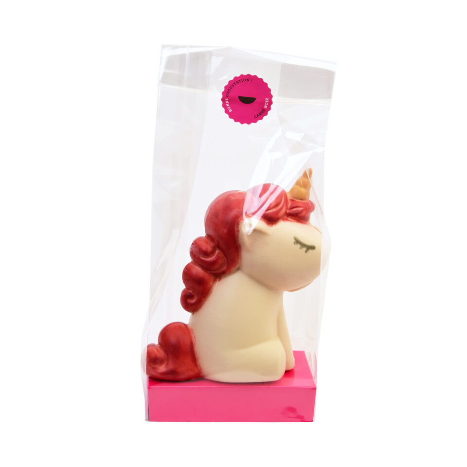 licornes en chocolat blanc carré noir pack