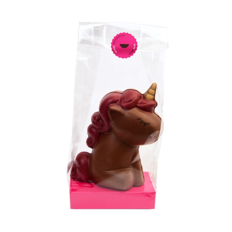 licornes en chocolat lait carré noir pack