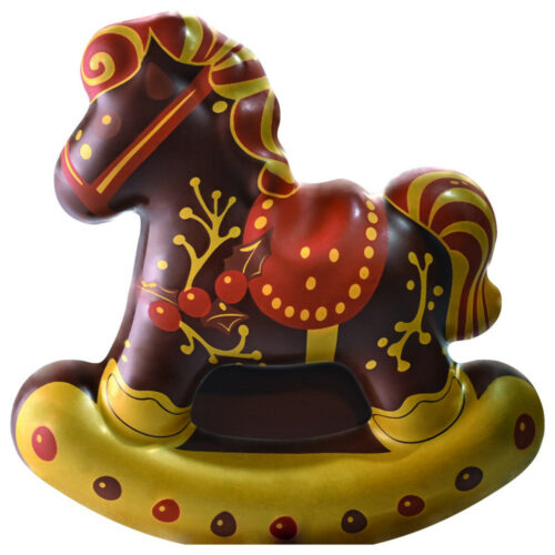 Petit cheval à bascule en chocolat